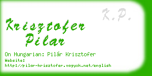 krisztofer pilar business card